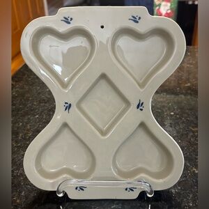 Vintage Heart and Diamond Shaped Bakeware Friendship Pottery